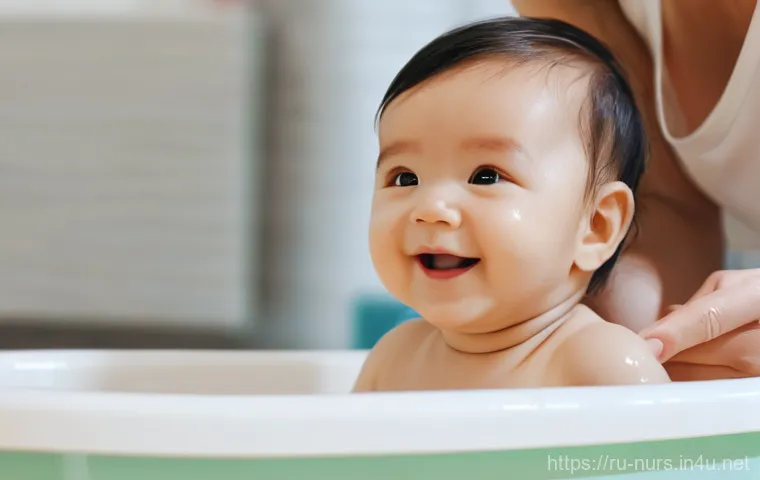신생아 간호 - **Joyful First Solid Food Experience:** A brightly lit, close-up shot focusing on a parent (e.g., a ...
