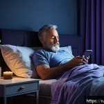 백신 접종 및 예방 간호 - A cozy bedroom scene showcasing a middle-aged Russian man preparing for vaccination by following a h...